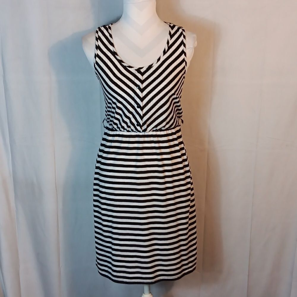 Just Love Striped Lace Trim Dress